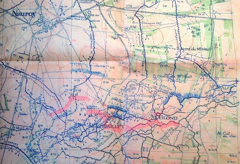 Sous-secteur du Mont Blond en mai 1917 - Coll. A. Madec